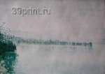 Утро. Озеро Охрид.Македония 2001г. Бумага. Акварель.