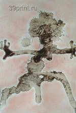 Языческие рисунки. Бумага. Кофе. 2001г.