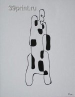 Пешеход. Бумага. Тушь. 2001г.